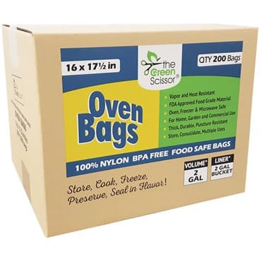 Green Scissor 16"x 17.5" Oven Bags - 200/Box