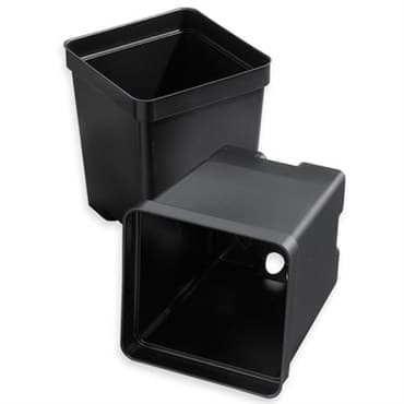 T. O. Plastics 04.50 Sq Pot Square Vacuum Deep 3X5 Black 375 Per Case 28Cs/Pl 700051C